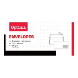 Optima koverte 11x23 desni prozor 500 kom. ( 230303 )