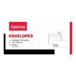 Optima koverte 11x23 levi prozor 500 kom. ( 230302 )