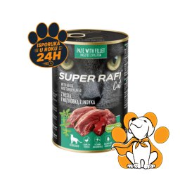 Super Rafi Cat Goose and Turkey Liver 400g, Vlažna Hrana Za Izbirljive Mačke