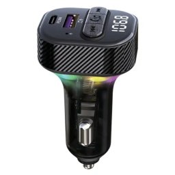 Kettz FM Transmiter i Punjač Yare – QC3.1 + Type-C PD30W, LED