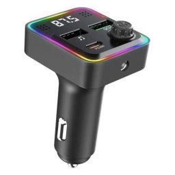 Kettz FM Transmiter i Punjač Floyd – 2×USB QC3.0 + Type-C PD30W, LED