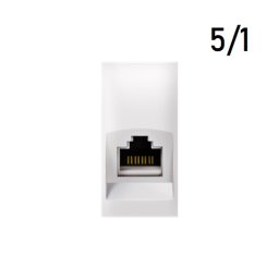 Priključnica beli PP kompjuterska E-1M RJ45 CAt6 74223.0 5/1 Experience Aling