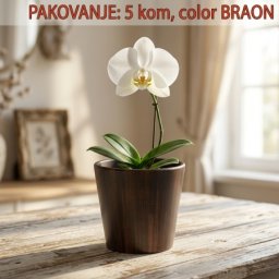 Saksija Obloga kupa kolor braon dimenzija 15x14cm