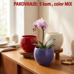 Saksija Obloga loptasta kolor mix dimenzija 15x13cm