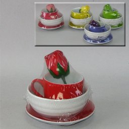 Ruža set dimenzije14.5cm,H14cm