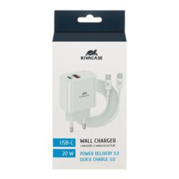Riva Case PS4102 WD4, white Punjac smartphone 20W PD A+C + C-C kabl ( 108-0121 )