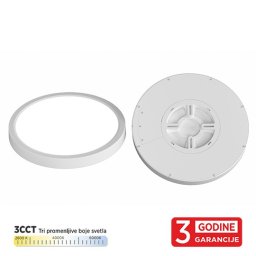 LED plafonjera bela 18W 3CCT DIP switch 2800/4000/6000K IP40 M205760