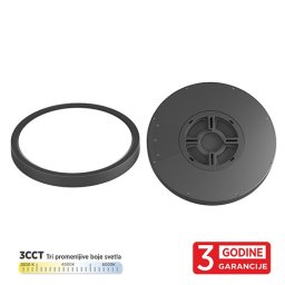 LED plafonjera crna 18W 3CCT DIP switch 2800/4000/6000K IP40 M205761