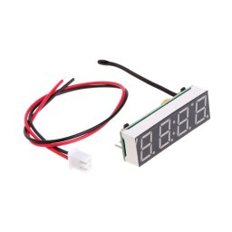 3-u-1 Digitalni Sat, Termometar i Voltmetar za Auto (Crveni LED)