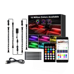 Bluetooth LED traka za auto RGB set 4/1