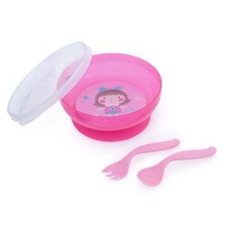 Canpol babies pribor za hranjenje i tanjir 21/300 pink ( 21/300_pin )