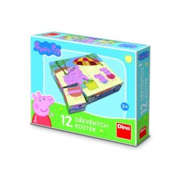 Dino peppa pig drvene kockice 12 komada ( 11181 )