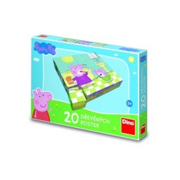 Dino peppa pig drvene kockice 20 komada ( 11182 )