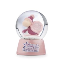Novogodišnja glitter kugla pužić pink - 6.5cm nici 49351 ( 72025 )