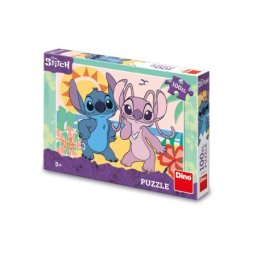 Dino stitch i angel na plaži - puzzle xl 100 delova ( 11141 )