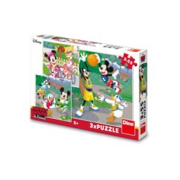 Dino miki and mini sportisti, puzzle set 3x55 delova ( 11011 )