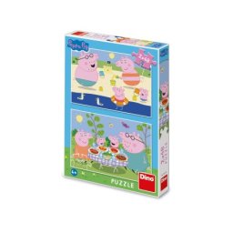 Dino peppa pig: porodični odmor puzzle set 2x48 delova ( 11161 )