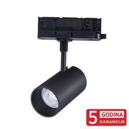 Trostepeni šinski reflektor crni LED 20W 3CCT 3000/4000/6000K 60x115mm IP20 M205051-B