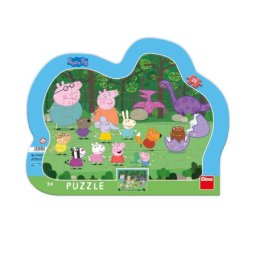 Dino peppa pig - puzzle u ramu 25 delova ( 11109 )