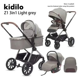 KOLICA ZA BEBE KIDILO Z1 3U1 LIGHT GREY