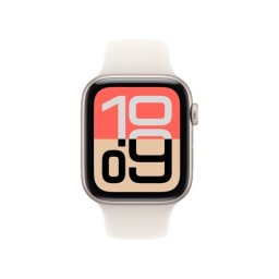 Apple Watch SE 3 Cellular 44mm Starlight Aluminium Case with Starlight Sport Band – S/M, (mepe4rk/a)