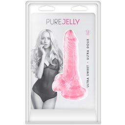 Mini prozirni dildo Pure Jelly Pink 13 cm