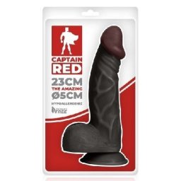 Veliki crni dildo Captain Red The Amazing 23 cm