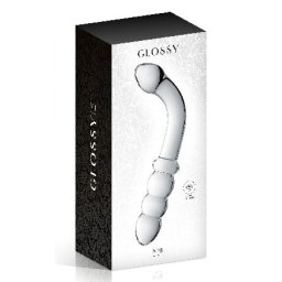 Stakleni dildo Glossy 8 Clear