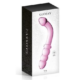 Stakleni dildo Glossy 8 Pink