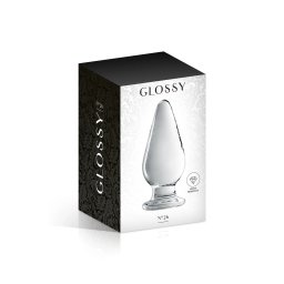 Stakleni analni plug Glossy 26 Clear