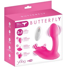 Vaginalo - klitoralni vibrator 3u1 Yoba Butterfly