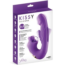 Multifunkcionalni vibrator 3u1 Kissy Lila