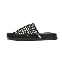 LP212645BLK - Ženske ravne papuče