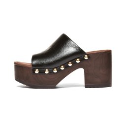 LP232627BLK - Ženske papuče na širokoj peti