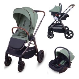 Jungle CRUZE 2u1 kolica za bebe - multifunkcionalna dečija kolica sa auto sedištem Green