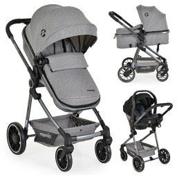 Kolica GISELLE 2u1 Grey + auto sedište