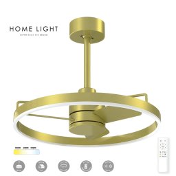 LED LUSTER VENTILATOR 35W/35W FD210 BREEZE MESING BBLINK