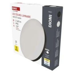 Emos zm7154 Led panel nadgradni dioni okrugli crni podesiv cct, 13/18w 1560/2160 lm, ip55 36x6,5cm ( 3700 )