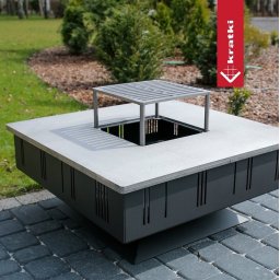 Baštensko ložište sa roštiljem QUADRUM BBQ fire pit