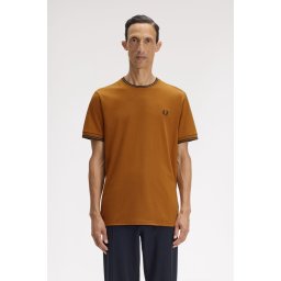 FRED PERRY TWIN MAJICA DCARAMEL