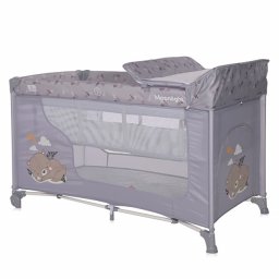 Lorelli Prenosivi krevetac Moonlight 2 nivoa Grey Dream