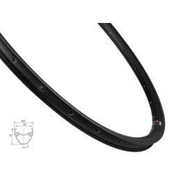 Felga mach1 pulse gravel disc 622x23, 28h, crna ( 701875 )