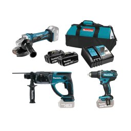 Makita Set LXT Alata 1 DGA452Z+DDF482Z+DHR202+Punjac+Baterija 3Ah+5Ah