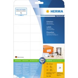 Herma etikete 70X36 A4/24 1/25 bela ( 02H4360 )