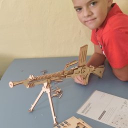 Čarolijashop 3d drvena slagalica - Drveni Mitraljezko ( 324)