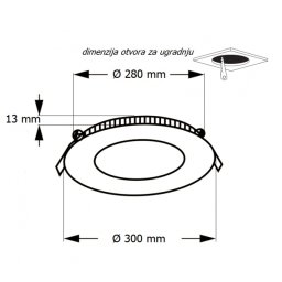 LED PANEL U/Z KNC1-24W 6500K