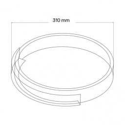 LED PLAFONJERA EL1671 O 16W 3000K CRNA/BELA