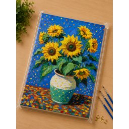 BOJENJE PO BROJEVIMA SET SUNCOKRETI 40X50CM *AK