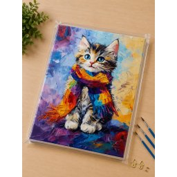 BOJENJE PO BROJEVIMA SET MAČKA 40X50CM *AK