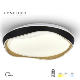 SOLEA 108 PLAFONSKA SVETILJKA 24/48W CCT CRNA/DRVO DIM